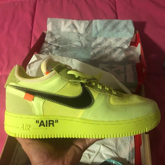 nike x off white air force 1 green